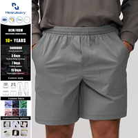 Shorts de sport pour hommes en polyester tricoté 100 % respirant et non collant – Coupe ajustée avec cordon de serrage intérieur, imperméable et anti-plis