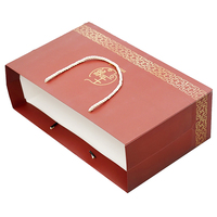Sacs de Shopping en papier rouge de luxe personnalisés avec votre propre Logo