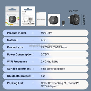 Micrófono integrado para control por voz de Siri, llamadas manos libres, kit Carlink, adaptador USB inalámbrico para CarPlay, adaptador USB/USB-C, caja AI, adaptador Car Play. - Product Image 3