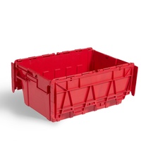Conteneur en PP avec couvercle attaché TSS-TBX, écologique, coloré, empilable, emboîtable, capacité de charge de 45 L, 30 kg, boîtes personnalisées imprimées en soie