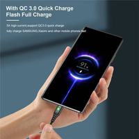 Câble USB Type C tressé en nylon 5A pour Samsung Galaxy S20, câble Micro USB pour Xiaomi, cordon de charge rapide pour téléphone