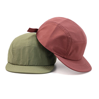 Topi Snapback Unisex Polos Gaya Sporty Street Outdoor 5 Panel Hip Hop Vintage Klasik Bahan Nylon Grosir