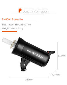 3x <span class=keywords><strong>Godox</strong></span> <span class=keywords><strong>SK400II</strong></span> Studio Flash Kit 1200Ws Studio stroboscopique lumière Bowens Mount Softbox avec grille en nid d'abeille Softbox supports de lumière - Product Image 3