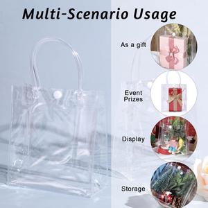 Bolsas de Regalo Transparentes Personalizadas con Asas, Bolsa de Plástico Reutilizable Pequeña para Fiestas, Bolsa de PVC Transparente para Bodas, Cumpleaños - Product Image 6