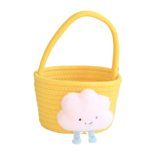 Giỏ Đựng Đồ Dệt Bằng Dây Cotton Nhỏ Giỏ Đựng Quần Áo Bẩn Kiểu Bắc Âu Trang Trí Nhà Cửa Giỏ Đựng Đồ Dệt Bằng Dây Cotton - Product Image 6