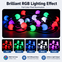 Cadena de Luces LED de Bolas de Píxeles 3D RGB Programables GS8206 de 50 mm, Resistentes al Agua, con Certificación UL, DC24V, para Instalación en Eventos y Parques Temáticos