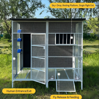 Cage à oiseaux empilable en acier pour l'élevage, pliable et durable, écologique, pour usage domestique
