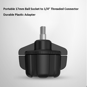 Prise à bille portable de 17mm vers connecteur fileté de <span class=keywords><strong>1</strong></span>/4 "Adaptateur en plastique durable pour la fixation de divers supports pour téléphones portables - Product Image 2
