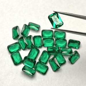 Pierres précieuses émeraude vert en vrac, vente en gros, nano octogone prince - Product Image 4