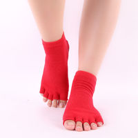 Chaussettes de sport professionnelles à bout ouvert, respirantes et simples, pour yoga et Pilates, à tige haute, fourniture directe usine