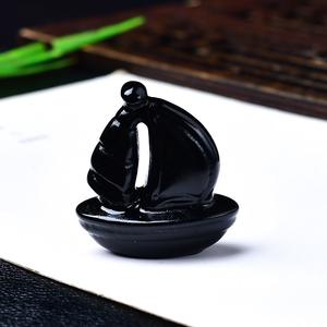 Statua della barca a <span class=keywords><strong>vela</strong></span> di cristallo naturale che naviga liscia decorazione per soggiorno di famiglia armadietto del vino libreria regalo - Product Image 5