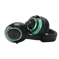 En stock F49 Hifi Silencieux Disco Casque Et Récepteur Led Lumière 3 Canaux Logo Personnalisé Stéréo Son Location Fitness Classe Casque