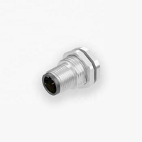 Fábrica al por mayor CE RoHs M12 5P D-código enchufe chapado en oro montaje en Panel frontal soldadura IP67 impermeable M12 D codificado conector de 5 pines