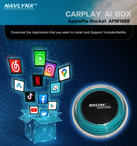 ApplePie Rocket CarPlay AI Box sans fil Android Auto <span class=keywords><strong>YouTube</strong></span> 8GB + 128GB 5G LTE GPS WIFI Universal smart media Magic Streaming Box - Product Image 4