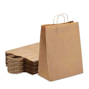 Sac de shopping en papier kraft avec poignée en papier, taille personnalisée, prix de gros en Chine, luxe, avec logo - Product Image 1