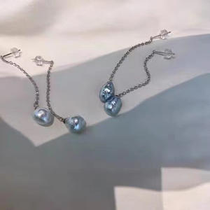 21542 Accesorios de Plata S925 para Perlas DIY, Cuentas Redondas de 8-12mm, Base Vacía para Joyería Dinámica de Plata, Pendientes 21542, Accesorios para Perlas DIY - Product Image 2