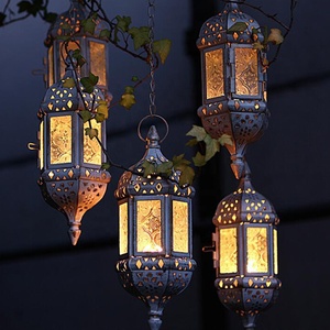 Moroccan Wrought Iron <strong>Hanging</strong> Candlestick Iron <strong>Tea</strong> <strong>Light</strong> Candle <strong>Holder</strong> - Product Image 2