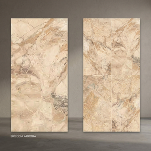 Losas de porcelana fina La Breccia de 120x240 cm con aspecto de mármol para encimeras de lujo y decoración de paredes, losas jumbo de piedra sinterizada - Product Image 3