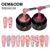 Gel d'extension professionnel en forme de cœur, non toxique, sans HEMA, pour ongles, fournitures de beauté pour salon, OEM accepté