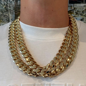 Collier chaîne cubaine Hip Hop sur mesure en argent sterling 925 massif, grande taille, plaqué or rose avec fermoir en moissanite - Product Image 3