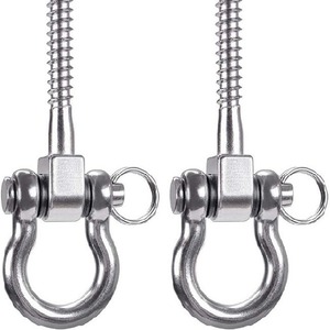 Gancho giratorio Haoze M8 de acero inoxidable 304 tipo D para columpio, saco de boxeo, hamaca, yoga y colgados - Product Image 5
