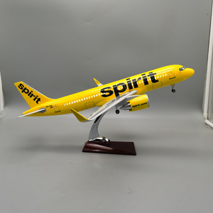 Modèle d'avion décoratif en résine A320 Spirit Air à l'échelle 1:80 (47 cm) avec roues – Prix de gros – Nouveauté – Coffret cadeau - Product Image 2