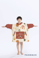 Usine personnalisée taille unique imprimé Noël surdimensionné portable géant à capuche couverture sweat adulte à capuche TV couverture