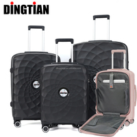Nouvel arrivage de bagages de cabine en PP Ensembles de bagages de voyage vintage étui rigide valise à roulettes intelligente bagages avec design ouvert à l'avant