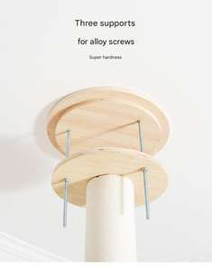 Árbol para Gatos de Madera Maciza de 7 Niveles, Torre para Gatos Estable de Piso a Techo con Rascador para Familias con Varios Gatos - Product Image 6