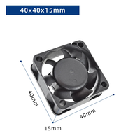 Kipas Aliran Aksial DC OEM ODM CE 40x40x15mm 5-12-24V dengan Bantalan Bola, Daya Tahan 70000 Jam, Baling-baling Plastik, Kipas Pendingin Udara