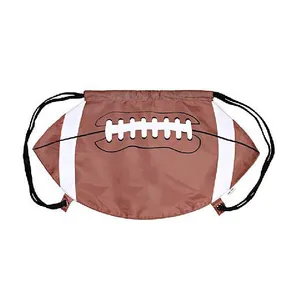 Spor hayranları için yansıtıcı ipli sırt çantaları beyzbol İpli sırt çantası basketbol futbol şekli İpli çanta