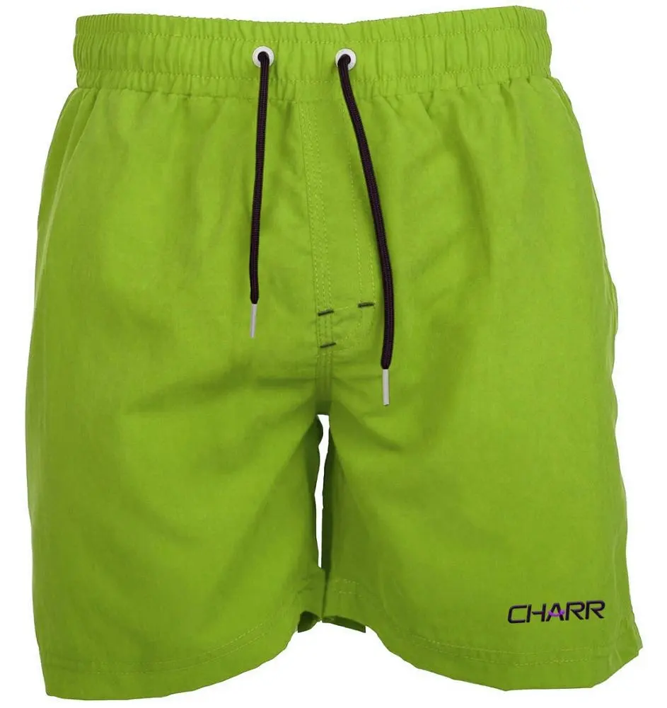 Green Color Custom Quick Dry fabric Mens Beach Shorts
