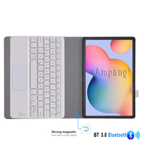 Untuk Samsung Galaxy Tab S6 Lite 10.4 untuk Samsung SM-P610 P615 PU Kulit Ramping Casing Keyboard Ajaib