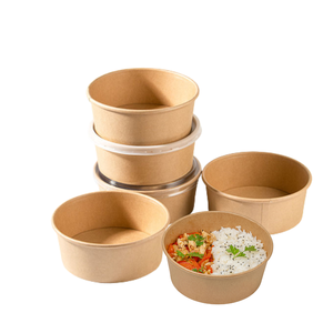 ชามกระดาษย่อยสลายได้ เป็นมิตรกับสิ่งแวดล้อม สำหรับร้านอาหารแบบนำกลับ ร้านเครื่องดื่ม ของหวาน สลัด - Product Image 1