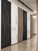 Autocollants acoustiques en feutre rainurés, insonorisants et écologiques, pour cloisons de séparation de pièce, bureaux et studios