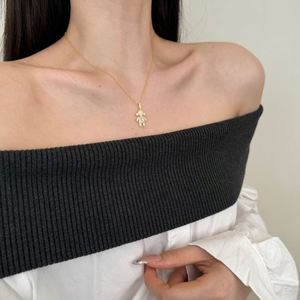 Dylam Special Design OEM ODM Jewelry Supplier S925 Silver 18K Gold Plated Dazzle 5A Zirconia <b>Small</b> Girls Pendant <b>Necklaces</b> - Product Image 2