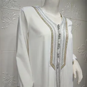 2022 High Quality 2pcs Dubai Abaya Women Muslim Long Maxi Dress Kaftan Islamic Gown Jilbab Evening