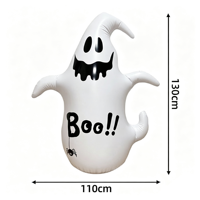 Décoration gonflable de fête d'Halloween en PVC, fantôme blanc, pour la maison et le jardin