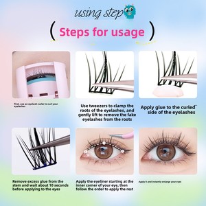 Công suất cực lớn hỗn hợp lông mi giả cuốn sách lười biếng hướng dương ít Quỷ Spire lúa mì Spike tinh khiết Hoang Dã Devil lông mi mở rộng - Product Image 4