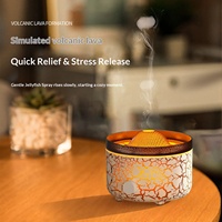 Diffuseur d'arômes volcanique à flamme simulée pour la maison, humidificateur de bureau à effet de flamme, diffuseur de parfum transfrontalier