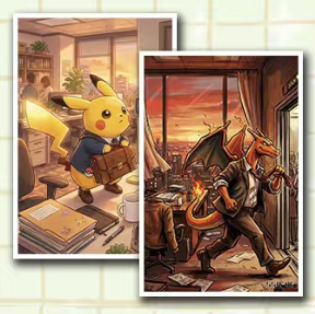 DL Papel Decorativo Shikishi para el Lugar <span class=keywords><strong>de</strong></span> Trabajo, con Diseño <span class=keywords><strong>de</strong></span> Monstruo Empleado Trabajador y Animal Trabajador, Impresión Artística, Decoración <span class=keywords><strong>de</strong></span> Escritorio, <span class=keywords><strong>Juego</strong></span> <span class=keywords><strong>de</strong></span> Mesa Corporativo - Product Image 6