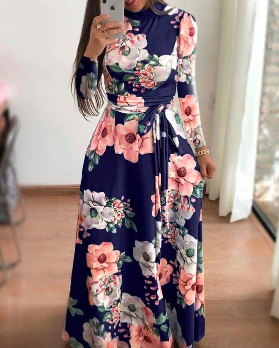 chinese dress ladies Liliana Black Maxi Dress with Ruffle Sleeves main image 0