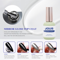 Gel de finition OEM sans essuyage, super brillant pour miroir, couche de finition mate antiadhésive pour poudre chromée, couche de finition gel effet miroir pour chrome