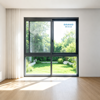 Ventana Horizontal Abatible de Aleación de Aluminio Moderna con Control de Insectos, Aislamiento Térmico y Acústico para Uso Residencial