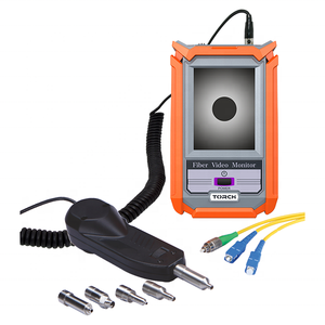 Herramienta de Inspección de Fibra Óptica FTTX, Sonda de Inspección de Fibra Óptica de 400 Aumentos FVM100 con Pantalla de Microscopio de Fibra de 3.5 Pulgadas - Product Image 1