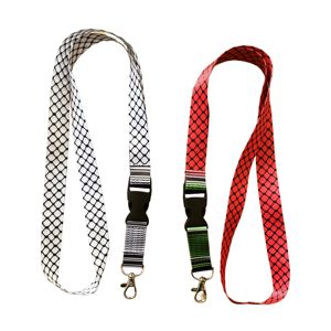 カードホルダー用パレスチナケフィエパターンストラップポリエステル素材ストラップ - Product Image 1