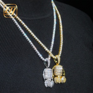 เครื่องประดับฮิปฮอปทองแท้ 10K 14K ประดับเพชรแบบ Iced Out ผ่านการทดสอบเพชรโดย CHOYUE Lab Grow Diamond จี้เพชรฮิปฮอป - Product Image 6