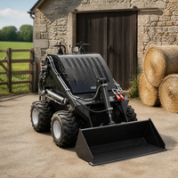 Mini-chargeuse sur pneus compacte JS460 pour travaux d'excavation, de nivellement et d'aménagement paysager