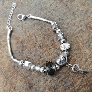 Bracelet chaîne <span class=keywords><strong>gourmette</strong></span> vintage en <span class=keywords><strong>argent</strong></span> noirci pour hommes dernière conception en acier inoxydable Biker Punk Style classique plaqué or bijoux - Product Image 2