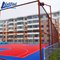 Filet de clôture pour terrains de tennis avec option de hauteur, poteaux en acier, clôture en treillis pour terrains de padel, clôture pour terrains de tennis et terrains de football